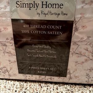 Simply Home 4 pcs King Sheet set